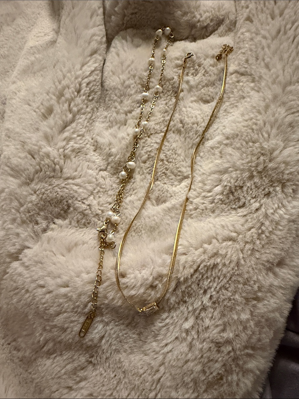 Gold Pearl Accent Layered Necklaces - Women Jewelry